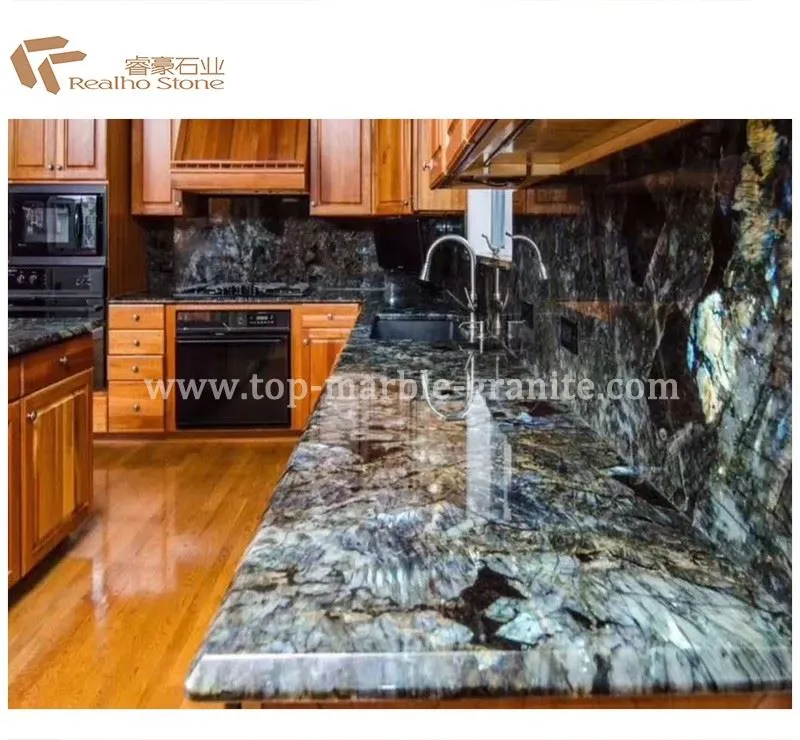 Lemurian blue granite countertop