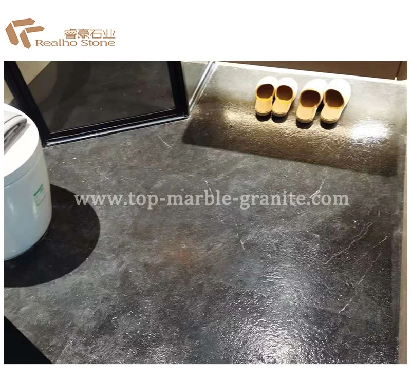 Golden black flooring tile