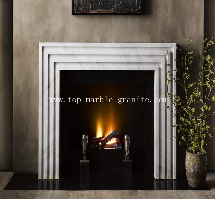 Simple Marble Fireplace