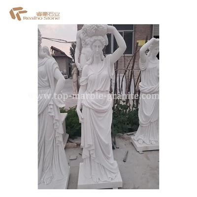 Chińska fabryka tania cena biała marmurowa dama Stone Statue