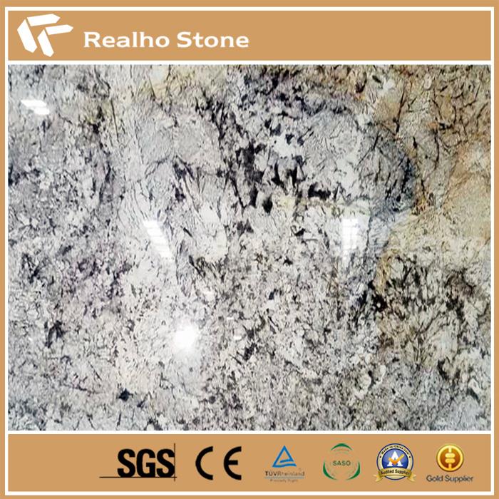 	Polished Laminated Ice Blue Prefab Lowes Granite Kitchen Countertops