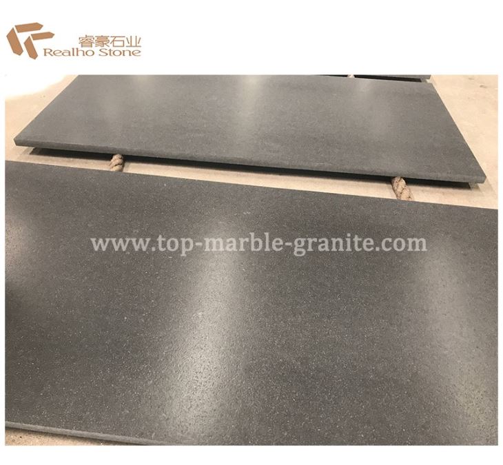 Leathered Black Granite Slabs