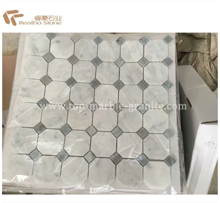 White Marble Mosaic Floor Tile For Backsplash
