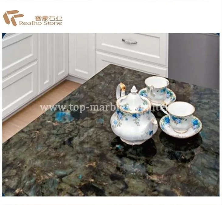 Lemurian blue granite table top -