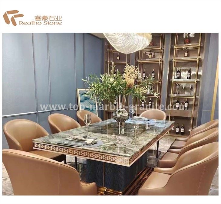 Emerald green table