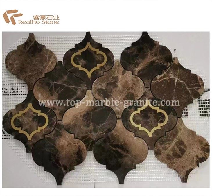 lantern mosaic wall tile