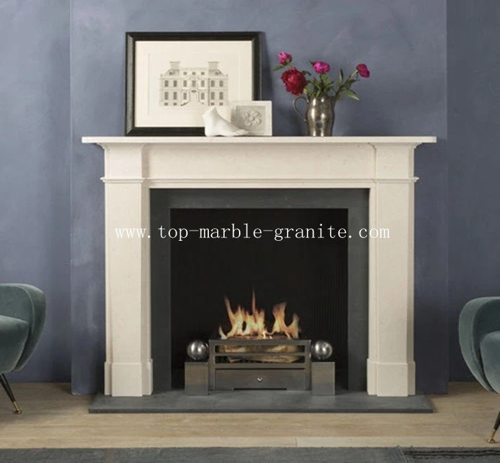 modern marble fireplace