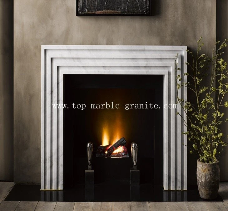 Simple Marble Fireplace