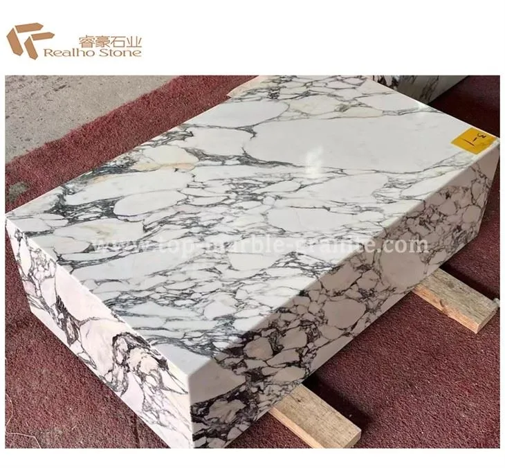 Marmurowy stolik kawowy Calacatta Viola Meble do salonu