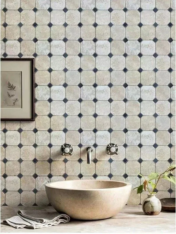 tumbled travertine mosaic wall tile